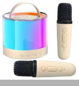 Портативна колонка K52 з Bluetooth та караоке мікрофонами, RGB підсвічування XPRO (47770-K52_330)