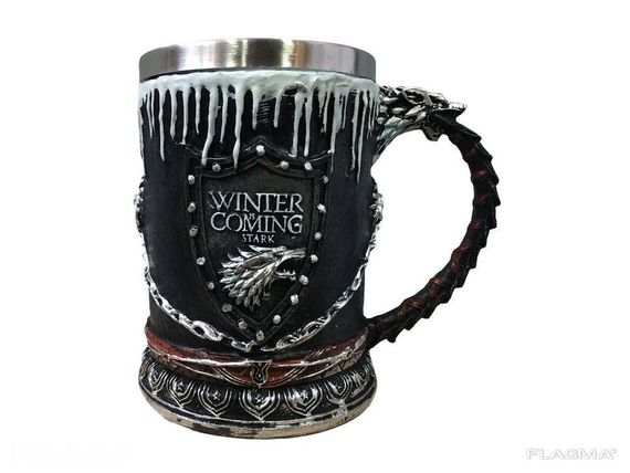 Кружка Чашка Бокал Игра Престолов Зима Близко Winter is Coming Stark Game Of Thrones 3D... | Зображення 5