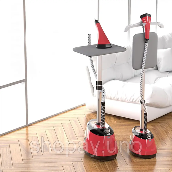 Вертикальный отпариватель для одежды Garment Steamer 2000W / Красный Паровой утюг для всех видов ткани | Зображення 6