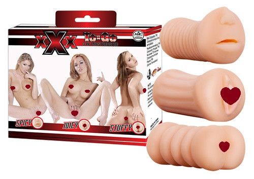 Набір мастурбаторів XXX To-Go Threesome Sex Aura