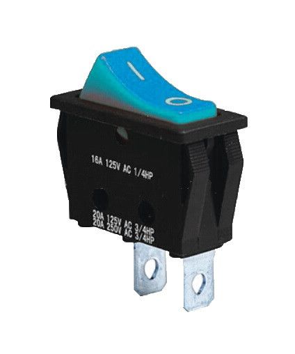 Переключатель KCD3-101 BL/B 1 клавиша синий Ny95500829