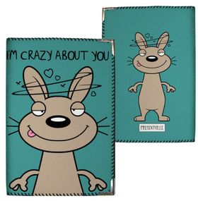Обкладинка на паспорт I`m crazy about you (PD_L099_BL)