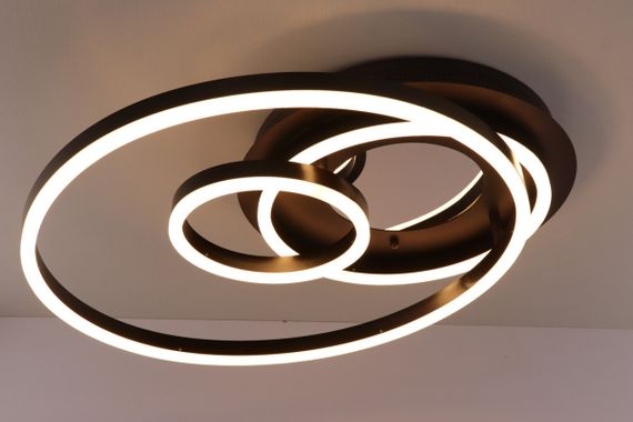 Люстра світлодіодна стельова LED світильник для квартири на стелю лед з пультом 25629 Коричневий 10х50х56 см. | Зображення 3