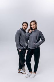 Костюм чоловічий (unisex) графіт/чорний двохнитка