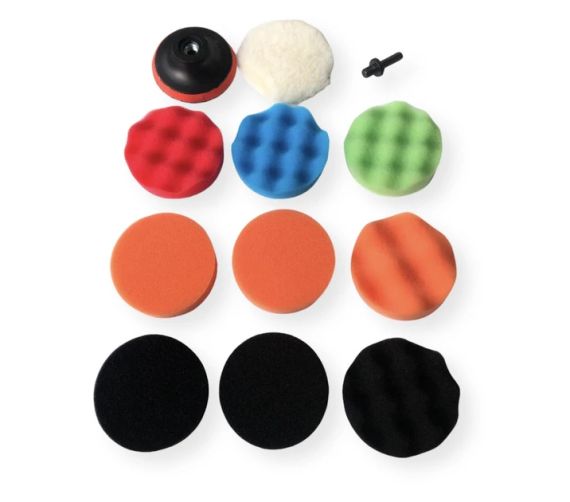 Набор губки мех полировальные липучка 25х80 мм М10 12 штук YATO YT-47930