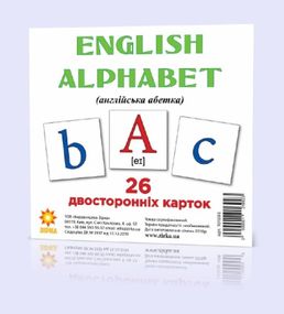 Развивающие карточки "Английский алфавит" (110х110 мм) 101693 на англ. языке