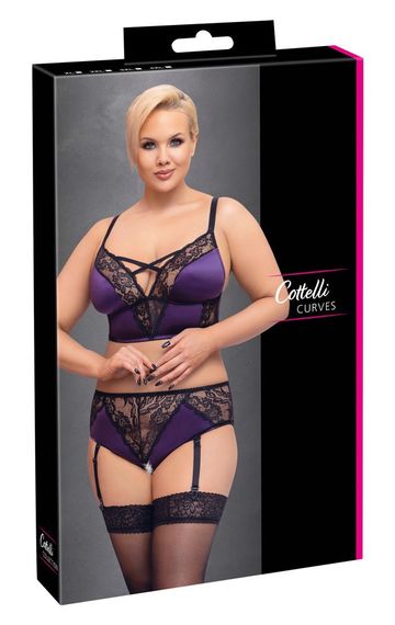 Еротичний комплект BH Set purple/black XL Sex Aura | Зображення 6