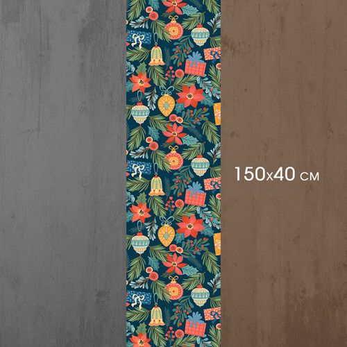 Доріжка на стіл Іграшки та подарунки 150x40 см (DR__23NG030) | Зображення 1