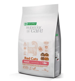 Сухий беззерновий корм для рудих дорослих котів Nature's Protection Superior Care Red Cats Grain Free with Herring for Adult All Breeds