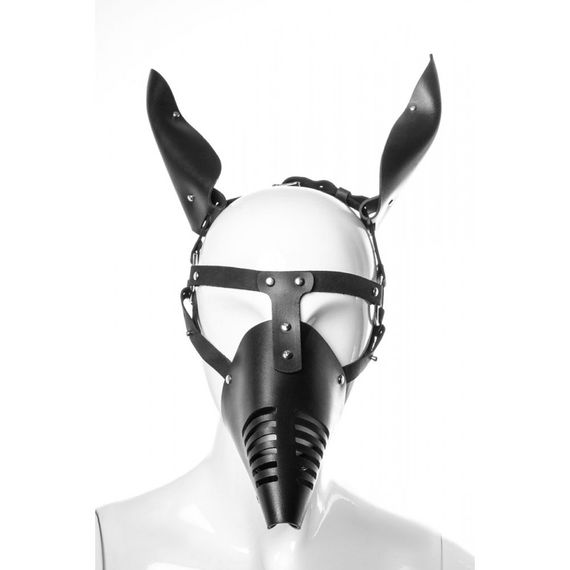 Маска Doberman MLA5 Candy Hero зі шкіри, ручна робота, чорна Sex Aura | Зображення 3
