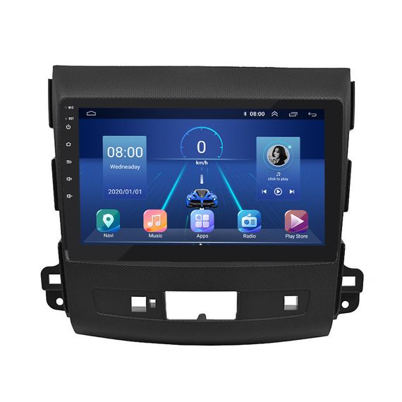 Штатная магнитола Lesko для Mitsubishi Outlander II 2005-2009 экран 9" 2/32Gb/ 4G/ Wi-Fi Premium GPS Андроид