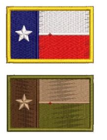 Шеврон Прапор Техасу - 2шт (кольоровий+зелений)