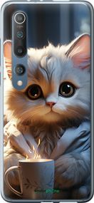 Чохол на Xiaomi Mi 10 Pro Білий кіт "5646t-1870-2448"