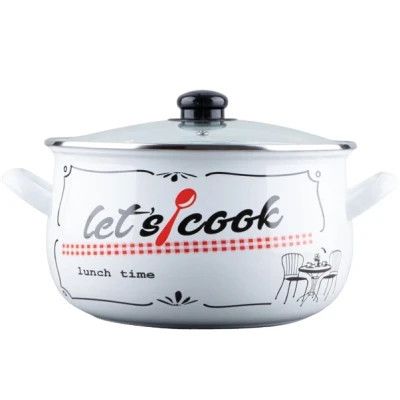 Кастрюля Gusto &quot;Давайте готувати&quot; Б 24 см 5,7 л (GT-T-124-LCW)