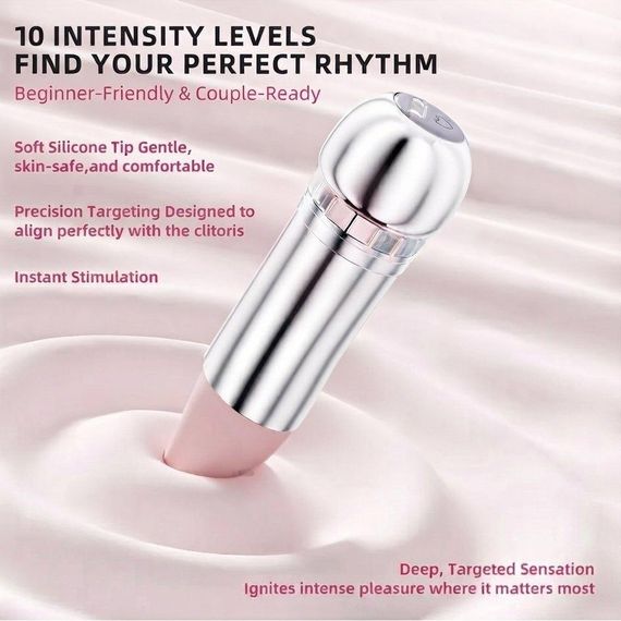 Вакуумный стимулятор в форме губной помады BeYourLover Powder Mist, розовый, 9,65 × 3,3 × 3 см Sex Aura | Зображення 3