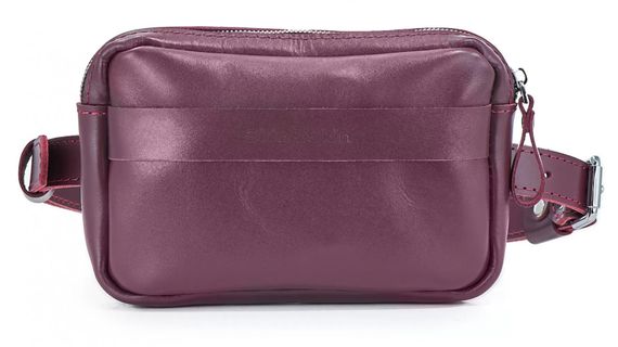 Шкіряна поясна сумка Skin and Skin Go Bag 19x13x6 см Бордова (WB03BU)