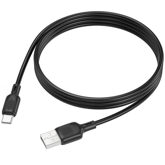 Дата кабель Borofone BX113 Lenny USB to Type-C 3A (1m) Black | Зображення 3