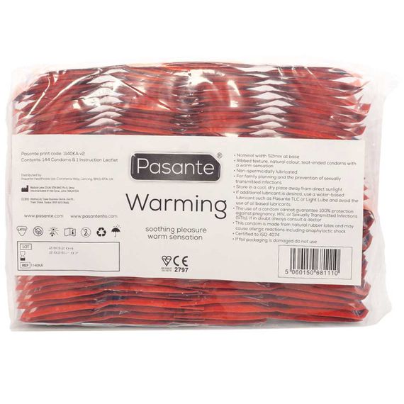 Презервативи Pasante Warming Condoms Bulk Packs 144 pcs