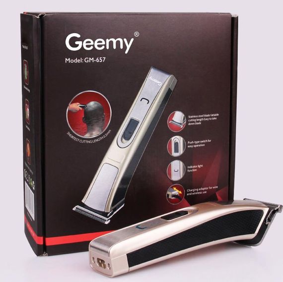 Універсальний акумуляторний тример Geemy GM-657 машинка для стрижки волосся та бороди 5 Вт | Зображення 4