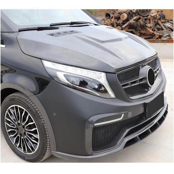 Капот V2 (2014-2019, Карбон) для Mercedes Vito/V-class W447 2014- рр | Зображення 1