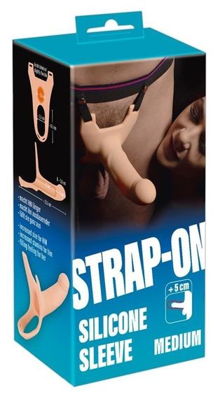 Страпон Silicone Strap-on +5cm medium Sex Aura | Зображення 1