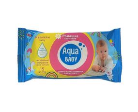 Вологі серветки Aqua Baby chamomile 15 шт. (656978)