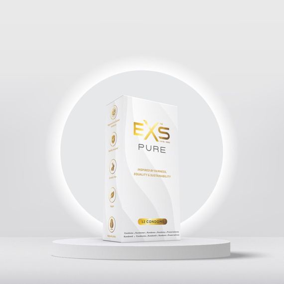 Презервативи тонкі EXS PURE веганські, латексні (ціна за пачку, 12 шт.) | Зображення 3