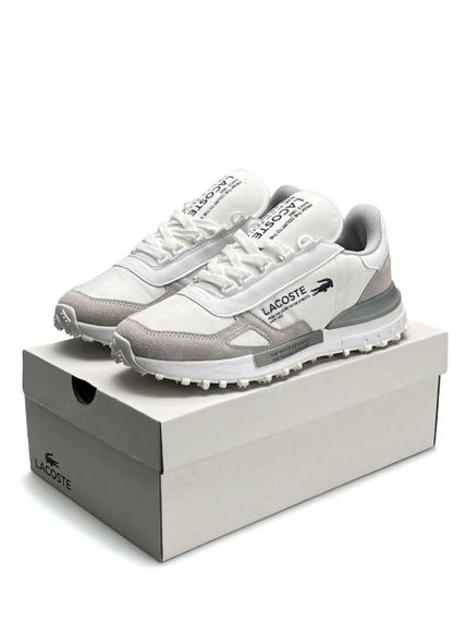 Чоловічі кросівки Lacoste Elite  Active White Grey (топ якість) A3929 | Зображення 3