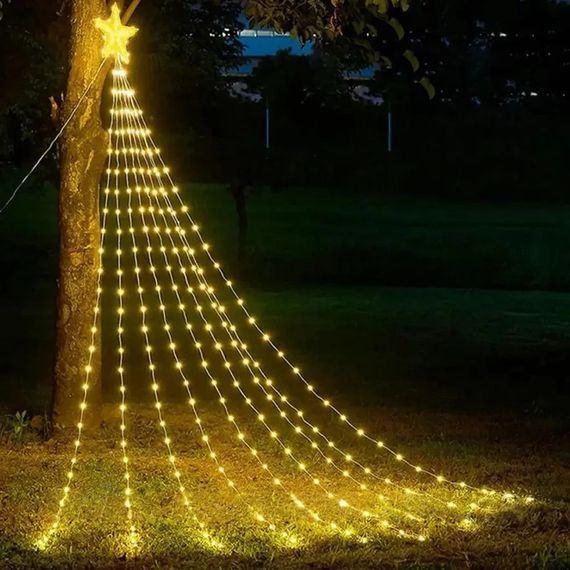 Гірлянда-штора із зіркою, 2м, 190LED, Теплий білий, XPRO (234576887_293) | Зображення 2