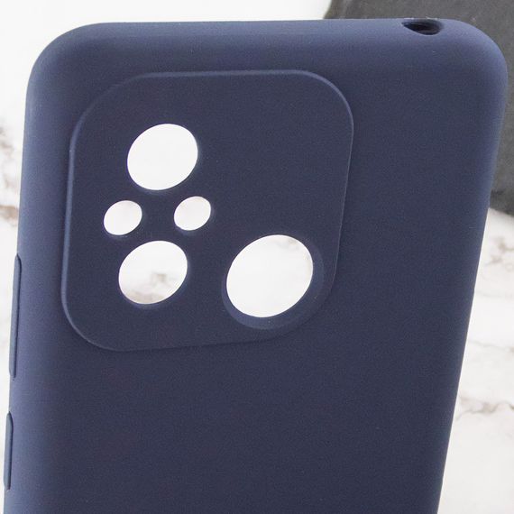 Чохол Silicone Cover Lakshmi Full Camera (AAA) with Logo для Xiaomi Redmi 12C Темно-синій / Midnight blue | Зображення 3
