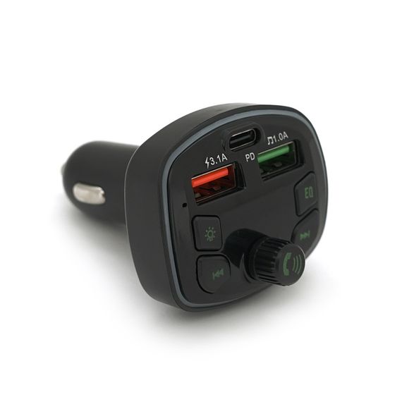 FM модуль Q7 с эквалайзером, 3.1A, PD18W, USB, TF, 55.5х41.5х37.5