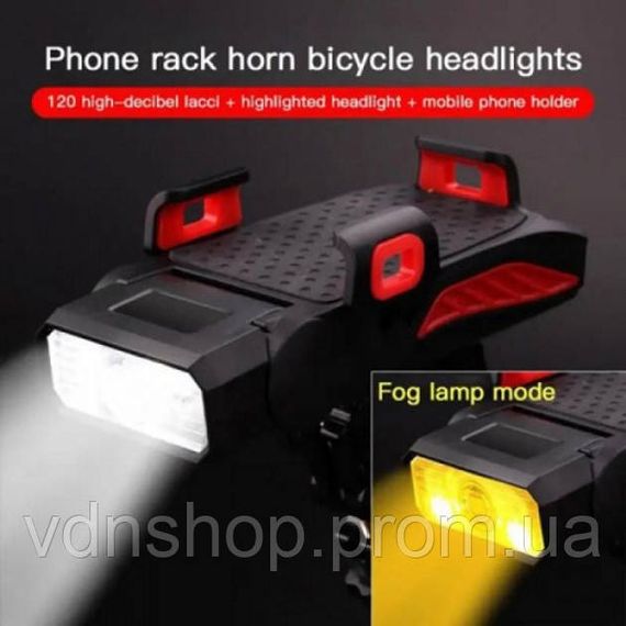 Велосипедна фара з вбудованим акумулятором, Ліхтар велосипедний з акумулятором, Фара led для велосипеда SO-49 | Зображення 4