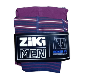 Набор мужских трусов боксеров ZIKI MEN 2 шт в наборе, размер S, вишневый, полоску