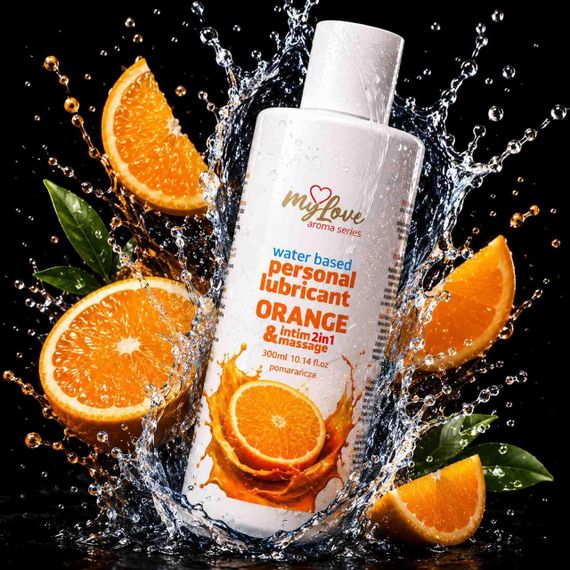 2в1 лубрикант та масажний гель - MyLove Aroma Series Intim&Massage Orange, 300 мл Sex Aura | Зображення 1