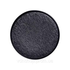 Тарілка порцелянова 25 см плоска чорна HP-7-735