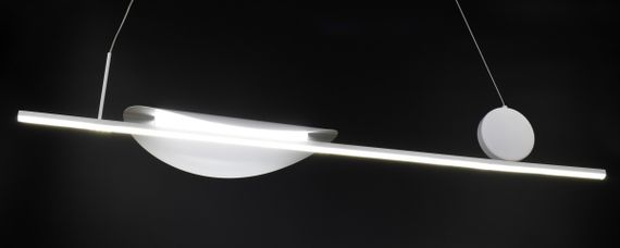 Люстра світлодіодна підвісна LED світильник для квартири на стелю лед 26766 Білий 20-180х26х100 см. | Зображення 5