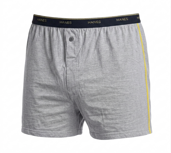 Набір чоловічих трусів сімейних-боксерів Hanes Comfort Flex 4 шт в наборі, розмір 2XL, сині, зелені, сірі, світло-сірі | Зображення 2