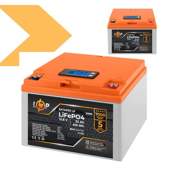 Літій-залізо-фосфатний акумулятор 0,410 кВт, 12,8В, 32 Аг XPRO (345609423_7875) | Зображення 1