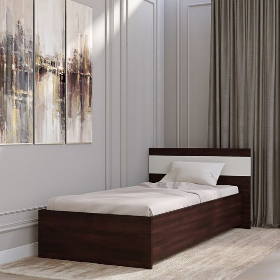 Односпальне ліжко Еверест Соната-900 90х200 см венге темний/білий (EVR-2113) | Зображення 1