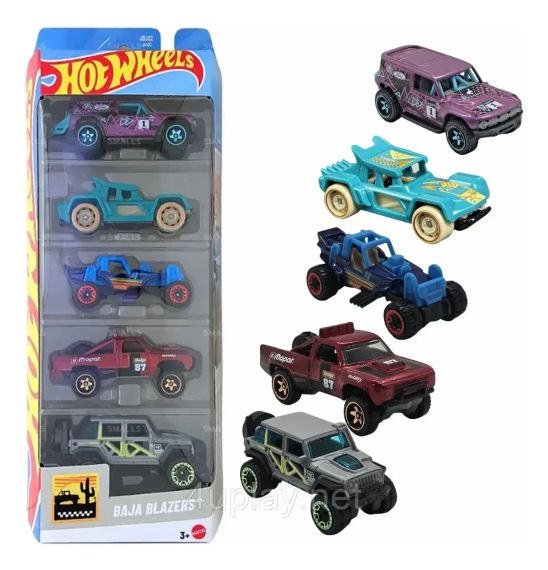 Hot Wheels Baja Blazers Подарочный набор из 5-ти внедорожников Хот Уилс | Зображення 1