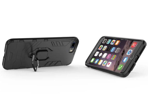 Чехол бампер Primolux Ring Armor для Apple iPhone 7 Plus / iPhone 8 Plus - Black | Зображення 1