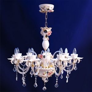 Люстра подвесная свеча флористика E14 60W WH (BKL-350S/8)