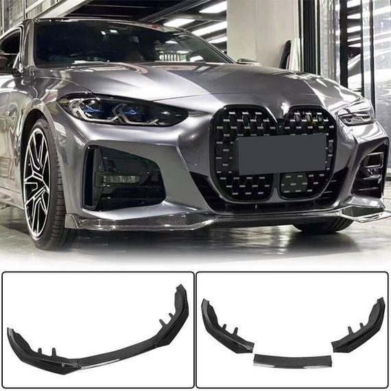 Накладка на передній бампер Lip V1 (для G22/G23 M-Sport, Карбон) для BMW 4 серія G22/23/26 2020- рр