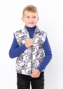 Жилетка флісова для хлопчика Носи своє 122 Білий (p-12204-135564)
