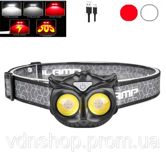 Головний ліхтарик, Потужний ліхтар для риболовлі, Led headlamp налобний ліхтар для нічної їзди CB-17 | Зображення 9