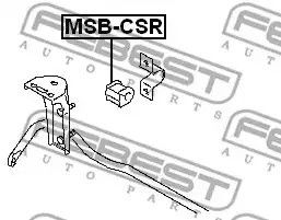 Подушка заднього стабілізатора Lancer 03-, FEBEST (MSBCSR) | Зображення 3