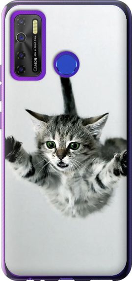 Чехол на Tecno Camon 15 Летящий котёнок "2322u-2405-17620"