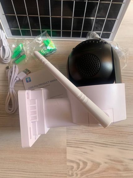 Камера відеоспостереження вулична із сонячною панеллю 4G ЧОРНА SIM CARTA PTZ v380pro 4MP (46430-TP15_1378) | Зображення 4