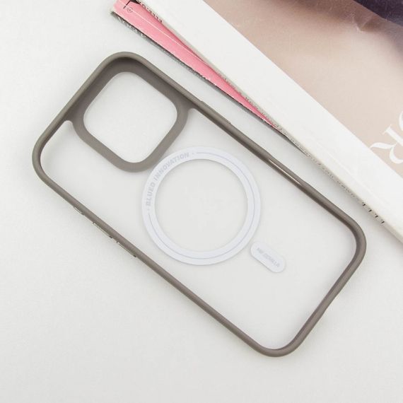 TPU+PC чохол Blueo Skin Friendly Frosted with MagSafe для Apple iPhone 16 Pro Max (6.9") Сірий | Зображення 2
