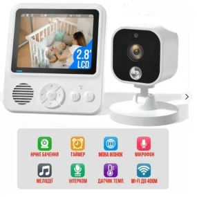Відеоняня Baby Monitor ABM-900 з екраном 2.8 дюйма